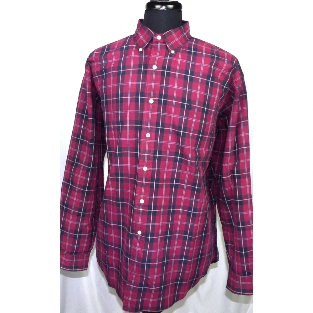 Polo Ralph Lauren BLAKE Long Sleeved Plaid Button Up Shirt Men's XL
